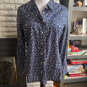 Levi's button down women's western style long-sleeve shirt XL